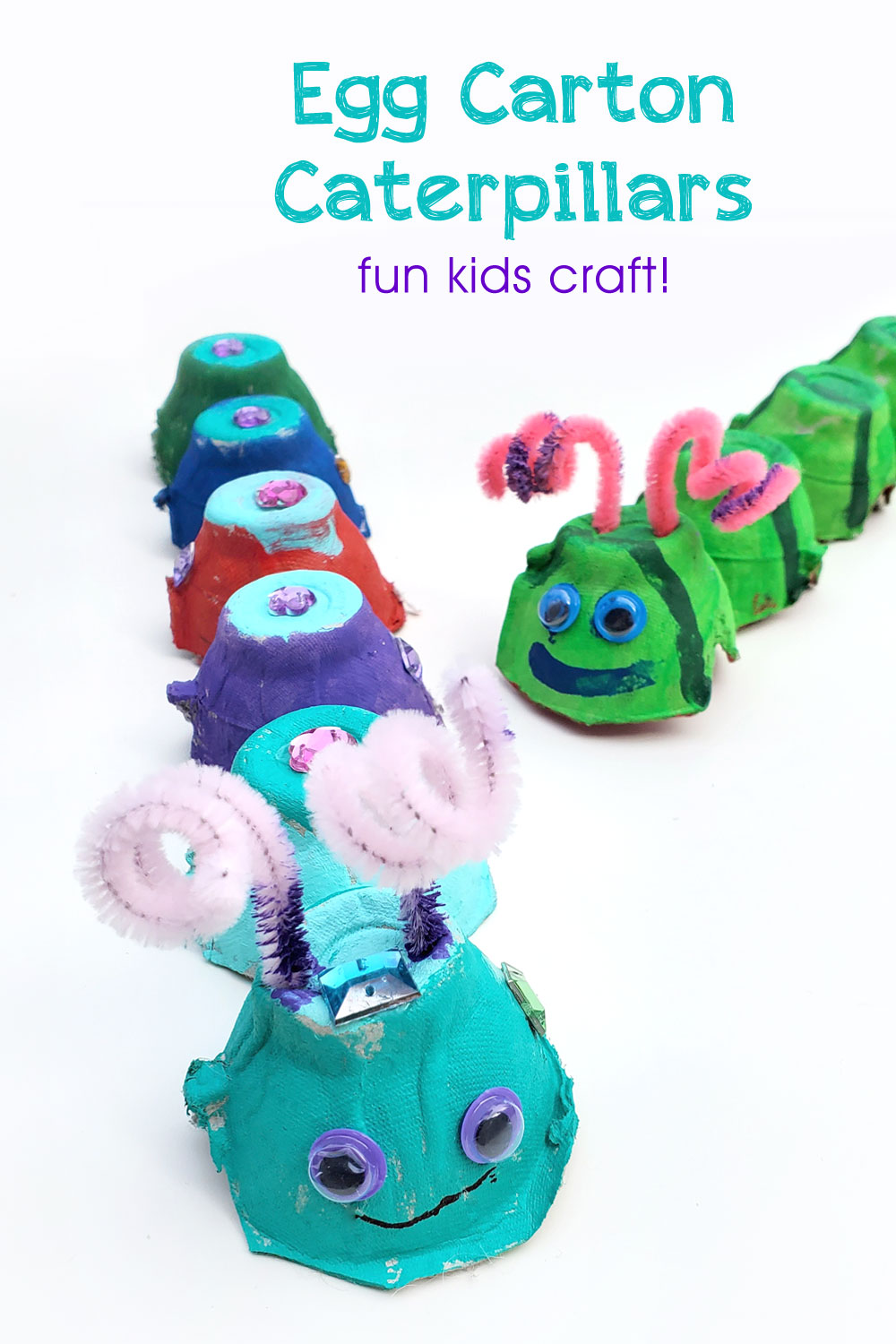 Egg carton caterpillars creative kids craft