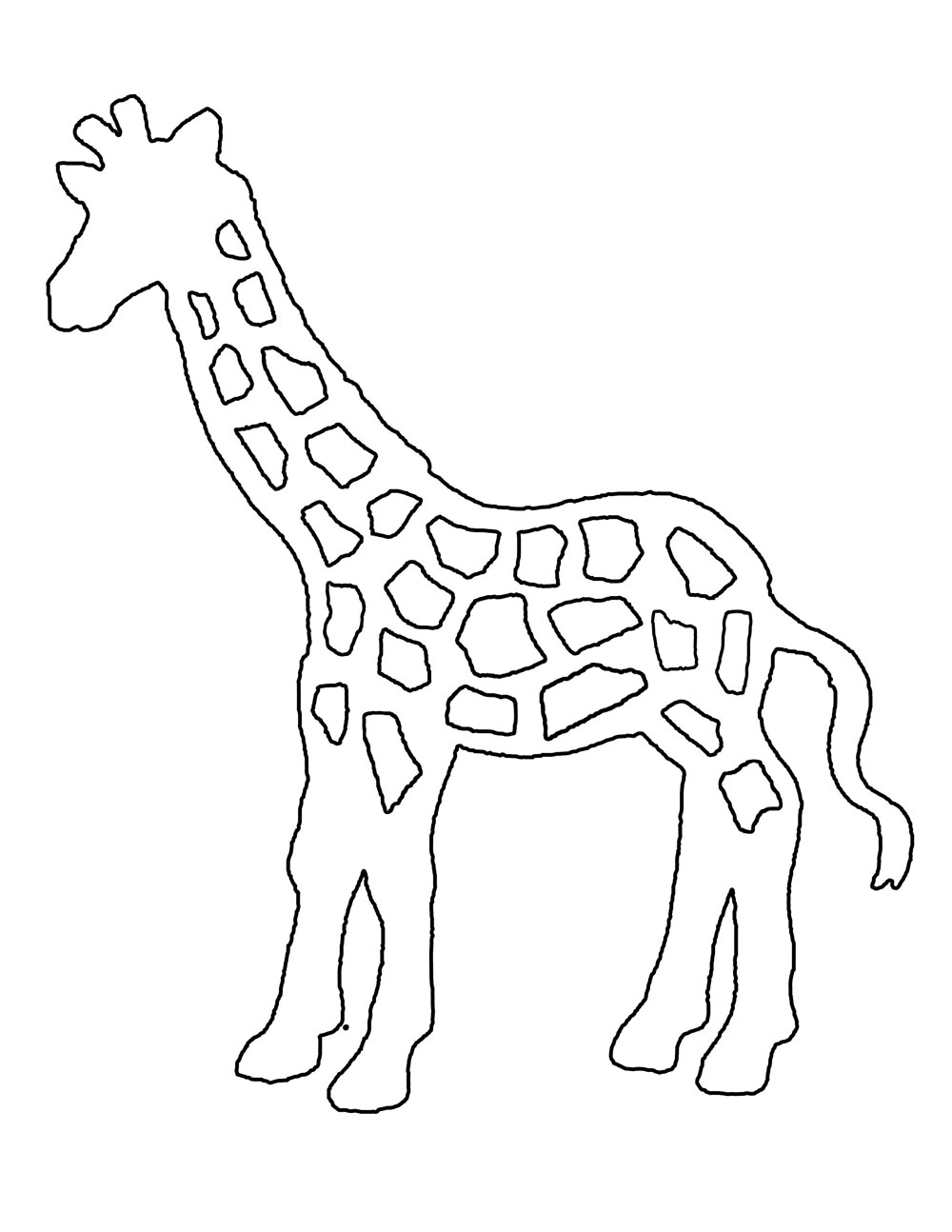 Tissue paper animal sun catchers giraffe template