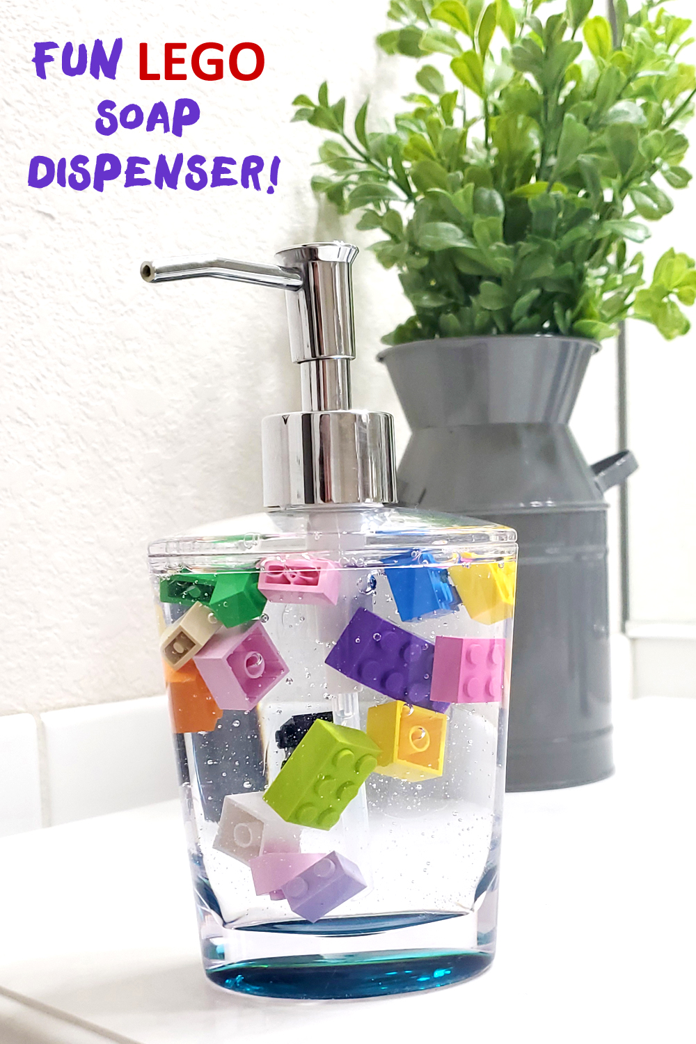 Kids bathroom accessory Lego soap dispenser