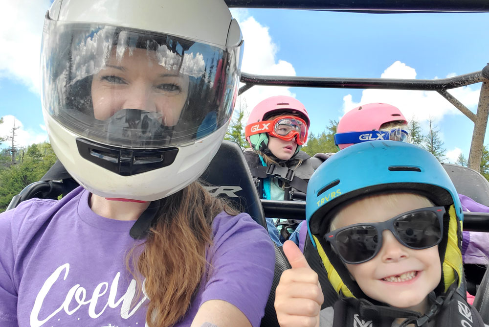 Off Road RZR ride with kids near Coeur d'Alene Idaho