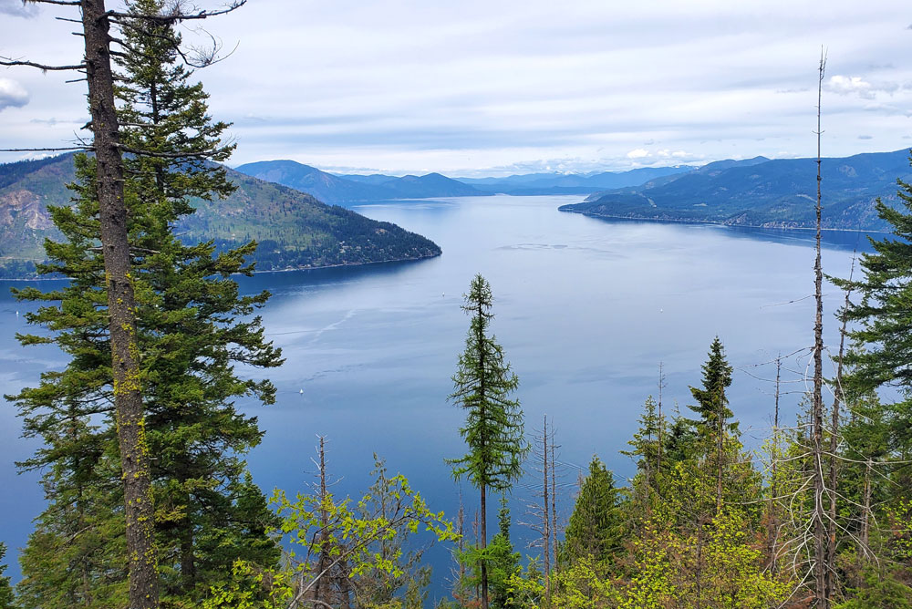 Bunco off-road riding area Lake Pend Oreille overlook in Idaho