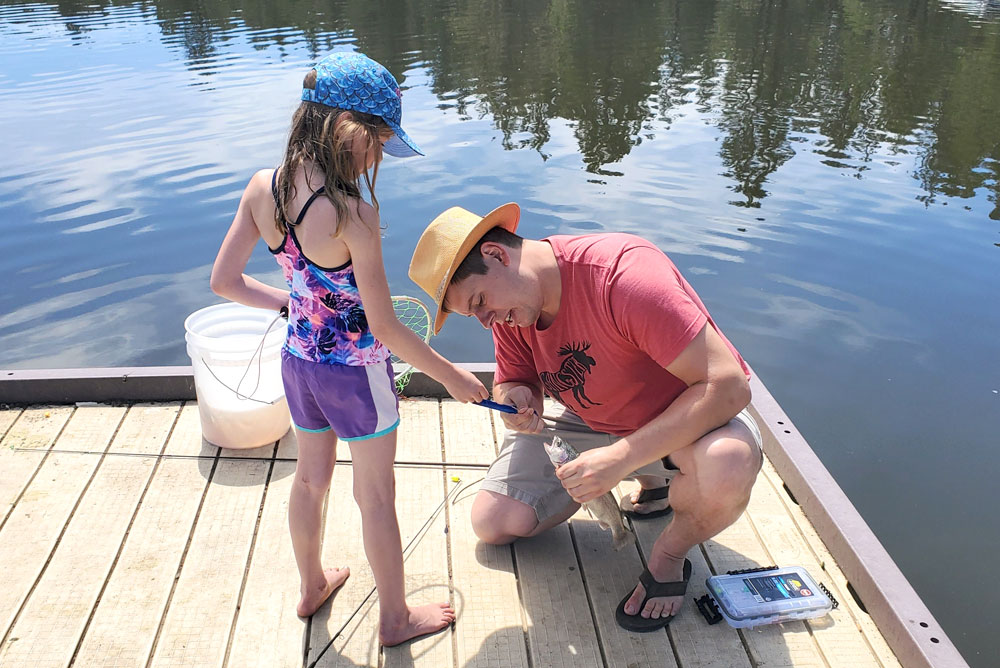 Fishing with kids is a fun camping camping activity