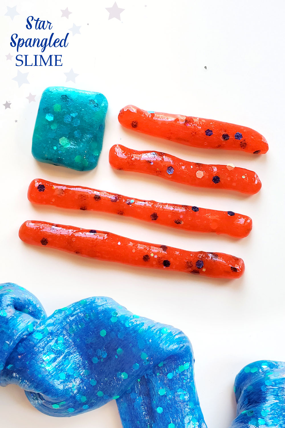 Fun Fourth of July glitter slime