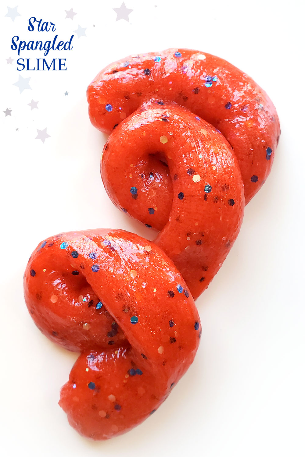 Red glitter slime creative kids activity