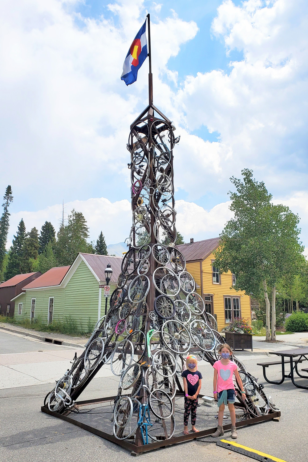 Breckenridge Colorado downtown bike tire Eiffel Tower