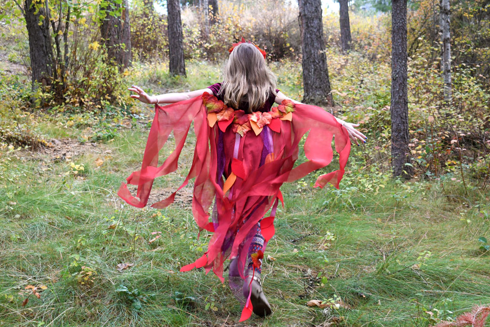 how to make a fiery no-sew phoenix costume for kids