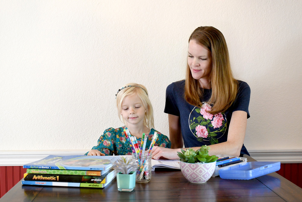 Easy homeschool tips for teaching kids at home Abeka workbooks