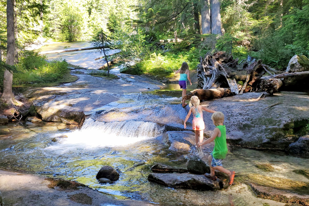 Awesome family hike North Idaho Lionhead natural water slides