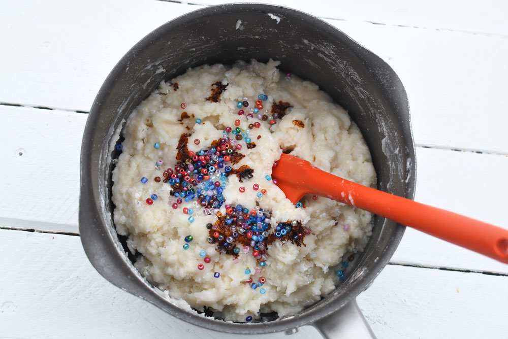 Homemade playdough for kids to make pretend cookies