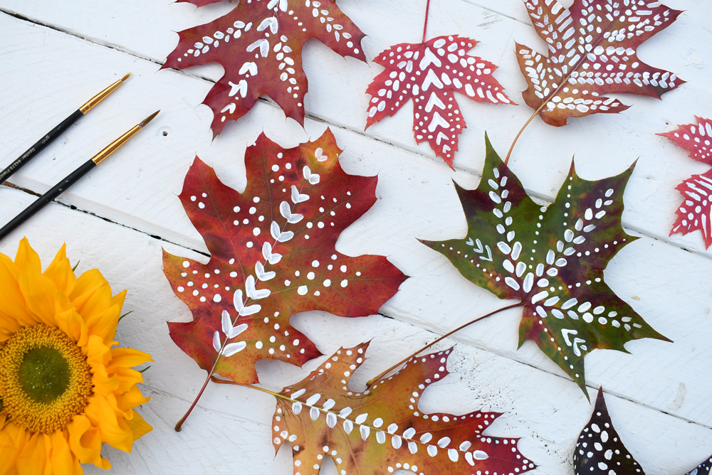 leaf painting creative project