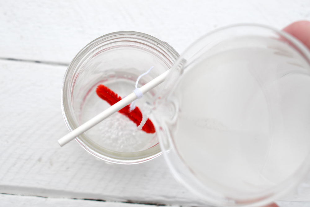 Fun kids science activity heart borax crystals