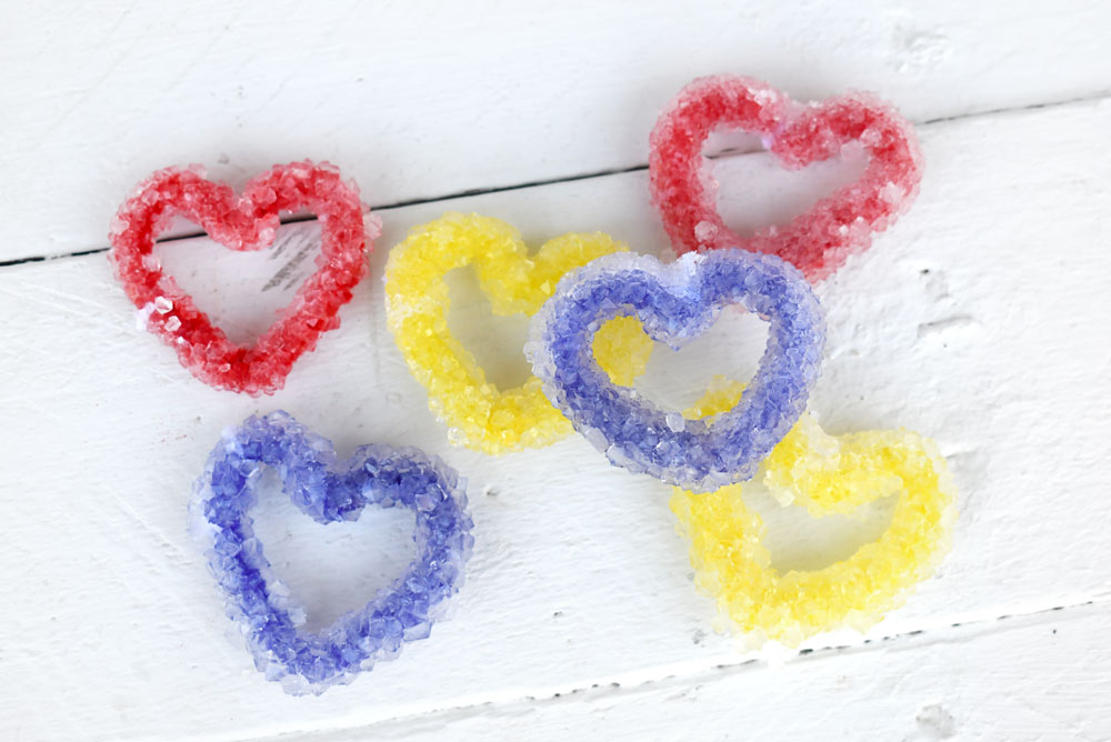 borax heart crystals science activity