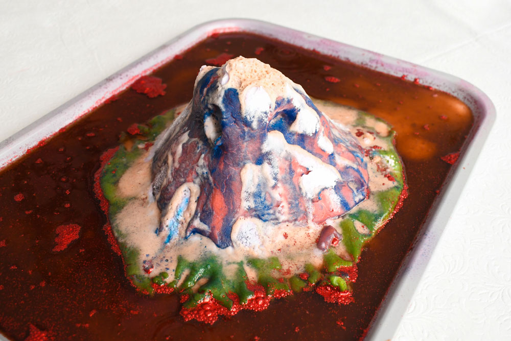 playdough volcanoes easy chemical reaction