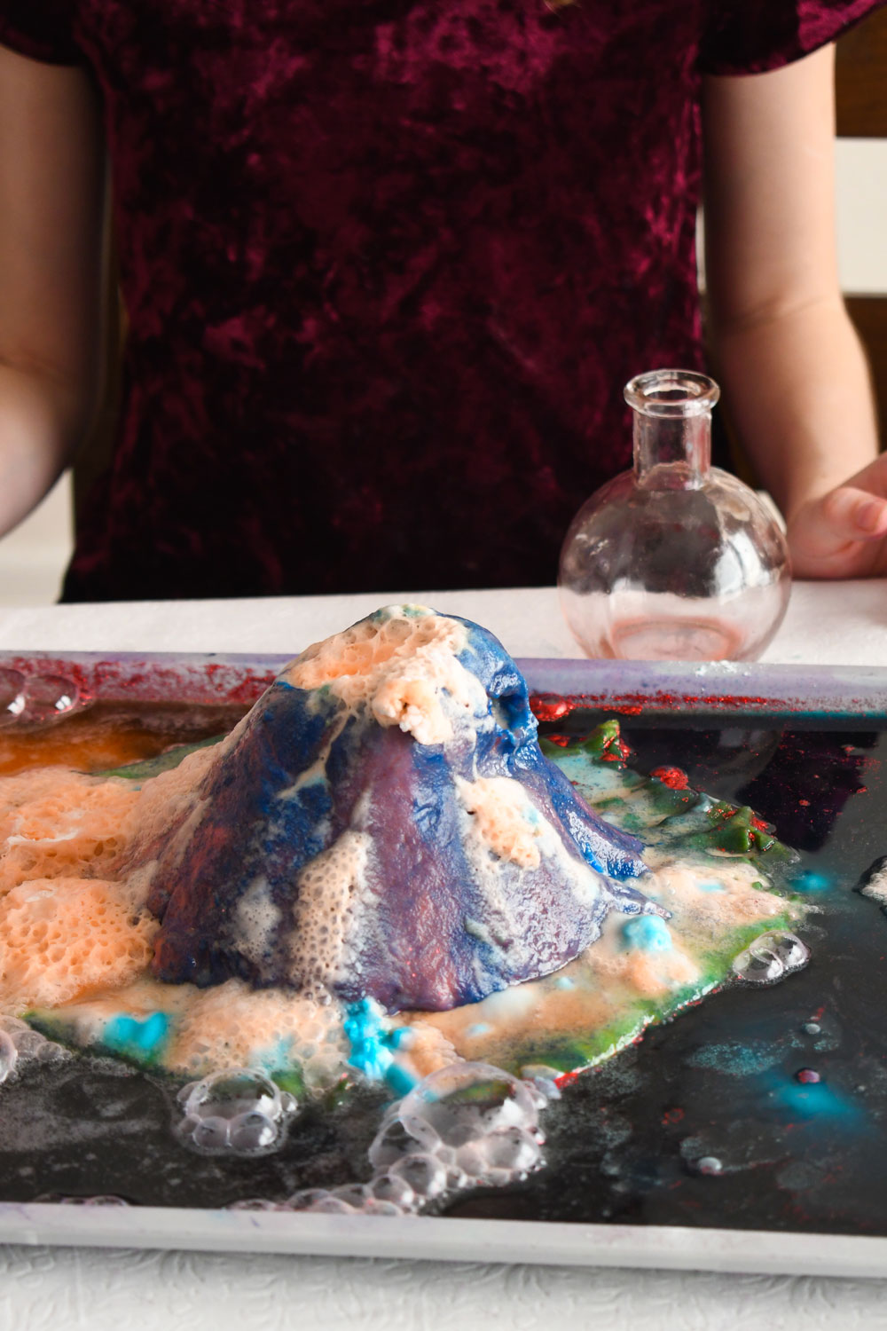 baking soda and vinegar lava reaction