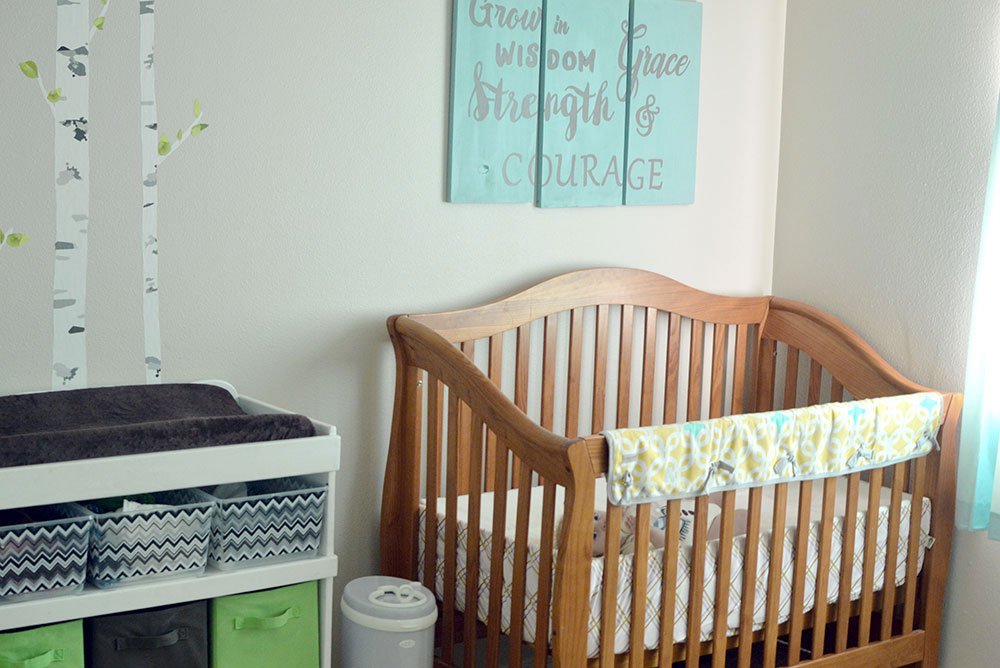 wood art with homemade lettering stencils