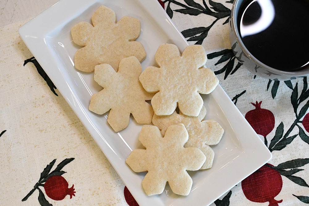 flower shaped gf sugar cookies