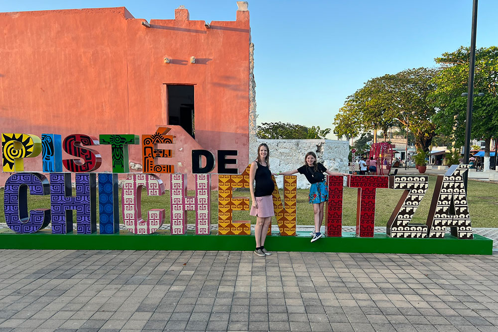 Chichen Itza colorful letter sign