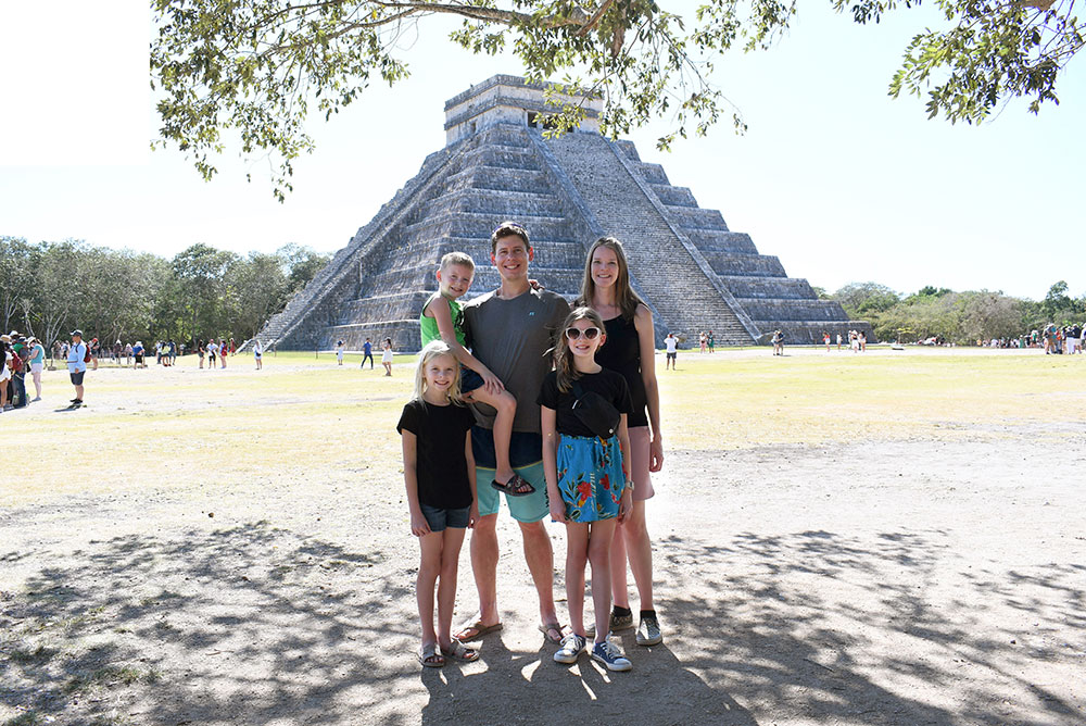 Wallace family at Chichen Itza, Mexico