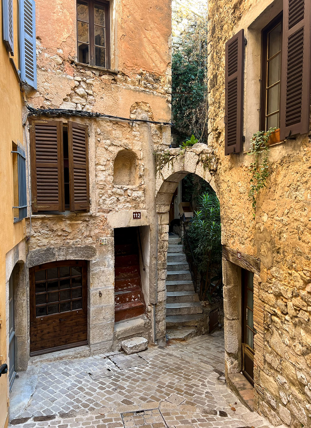 medieval village stone archway