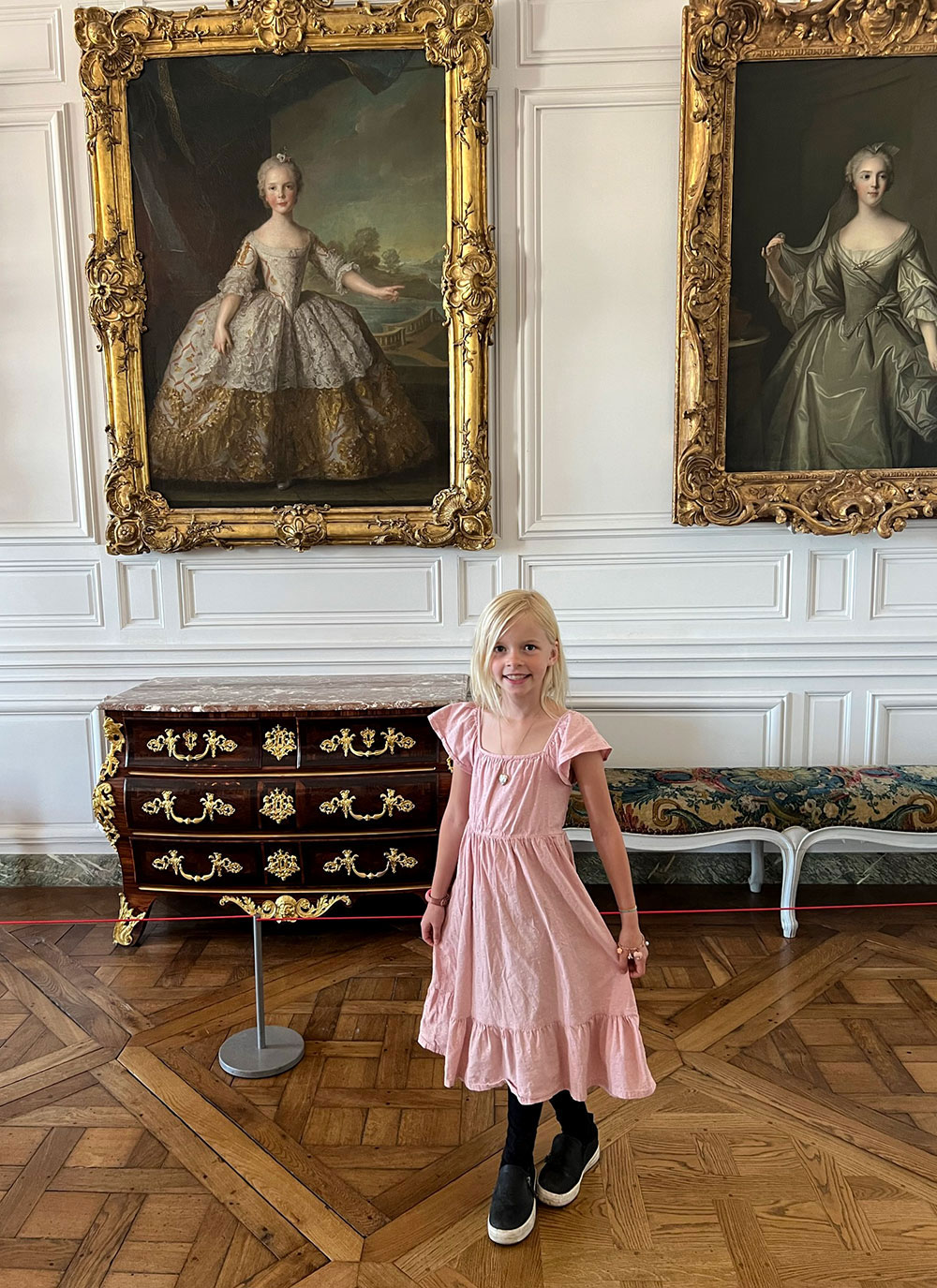 portrait of a little girl at French palace