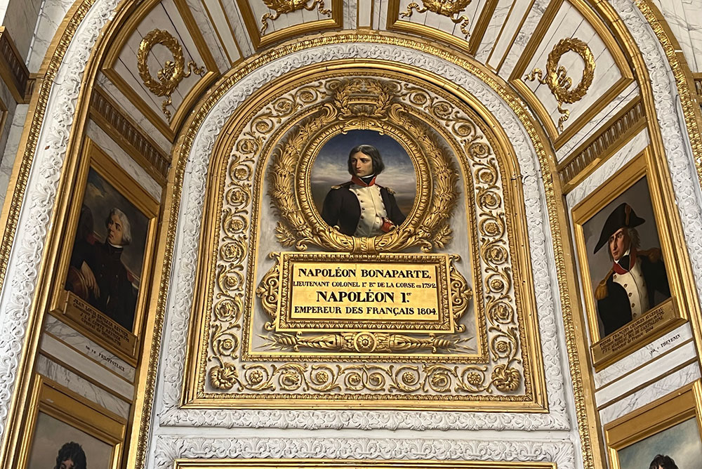 Napoleon Bonaparte painting with gilded detailing