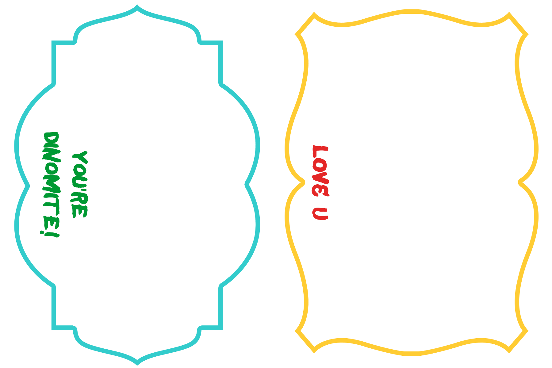 Custom Photo Valentines - Dinomite overlay template