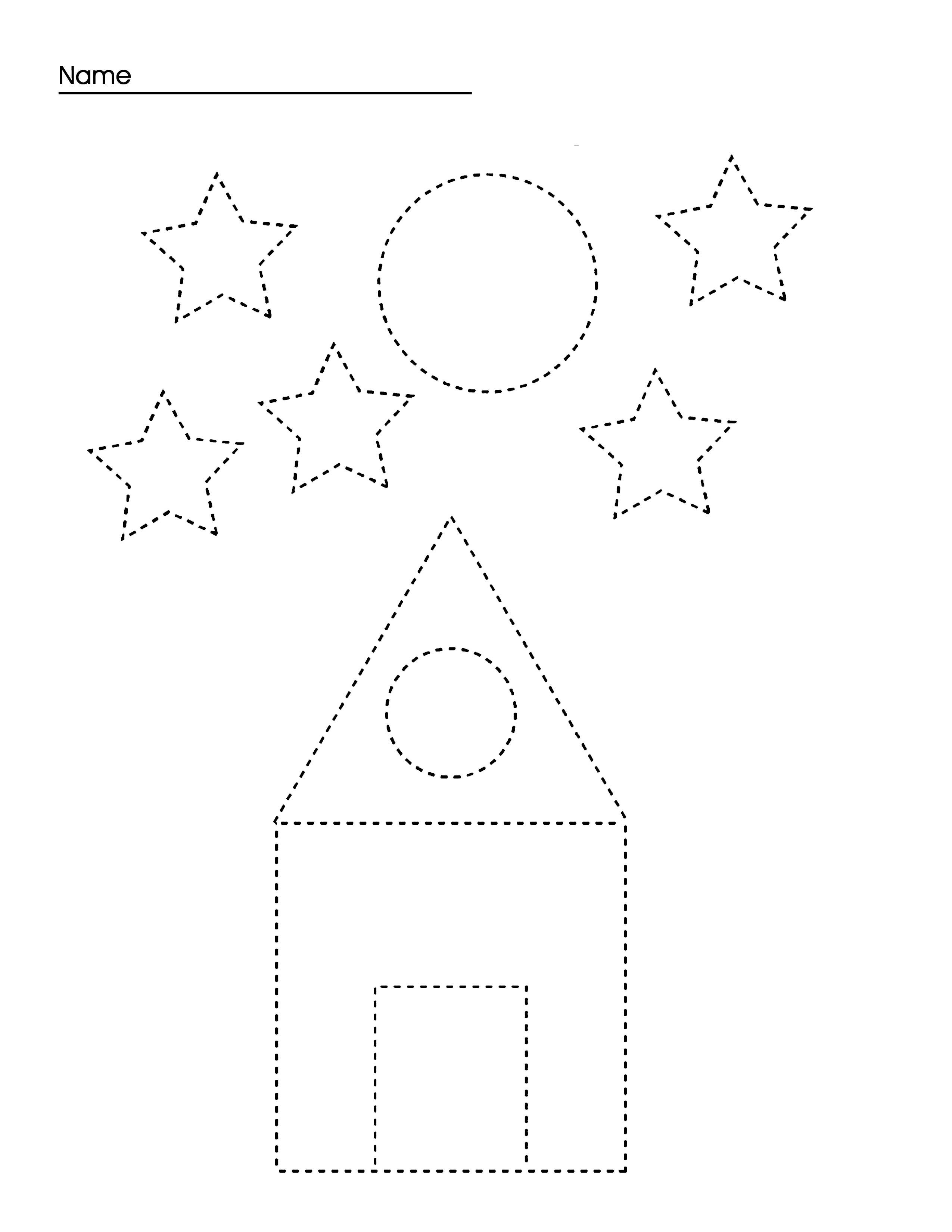 sun moon and house preschool activity page